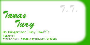 tamas tury business card